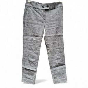 Loft ankle slim work pant dark grey tweed style size 2P